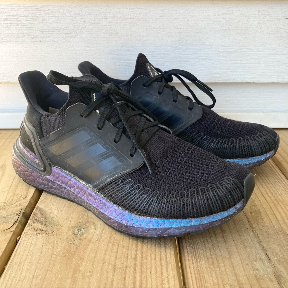 Adidas Ultraboost 20 ISS National Shoes in Black & Iridescent - Womens‎ 7.5